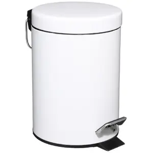 Comparateur de prix : Paris Prix Poubelle en métal - 3 L - H 24,9 cm - Blanc