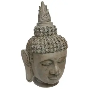ATMOSPHERA Statue Tête de Bouddha - Non spécifié - 64cm - Effet Pierre - Résine - Usage Intérieur/Extérieur pas cher