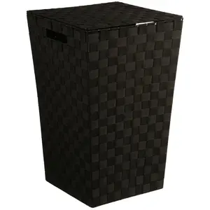 Panier à Linge - FIVE SIMPLY SMART - 53cm - Polyester et Métal - Noir pas cher