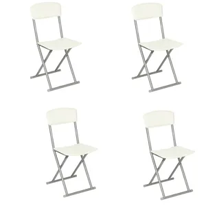 Comparateur de prix : JJA Atmosphera Créateur D'intérieur - Chaise pliante pvc simili Blanche Five