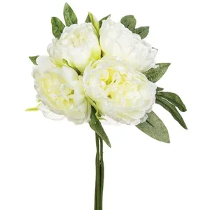 Comparateur de prix : Bouquet de 4 pivoines articielles blanc H30cm Atmosphera Créateur D'intérieur