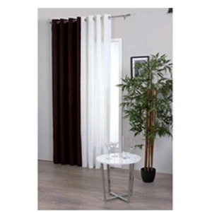 ATMOSPHERA Rideau "Satin" 140x260cm Choco pas cher