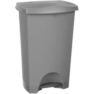 Comparateur de prix : JJA Poubelle à pédale - 42 L - Gris - Plastique