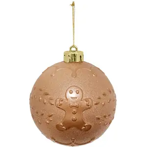 Comparateur de prix : Déco Sapin Boule de Noël D 8 cm Marron déco Pain d'épice