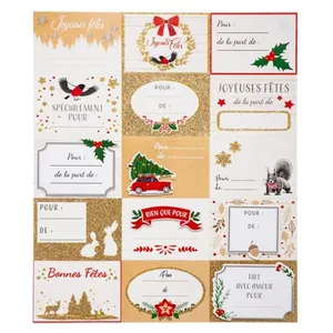 Comparateur de prix : Feeric Lights & Christmas Lot de 15 étiquettes Cadeaux "Paquet" 25cm Or
