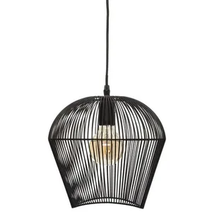 Comparateur de prix : Paris Prix Atmosphera Créateur D'intérieur - Suspension filaire Jena métal noir D26cm