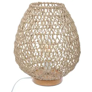 Comparateur de prix : Homemaison - Lampe Etel beige H36cm - Atmosphera créateur d'intérieur
