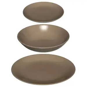 Electrodomesticosweb Secret de gourmet - Service de table 18 pièces Couleur taupeVendu parconforama