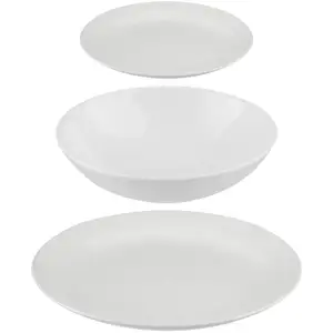 Comparateur de prix : 5 Five Assiettes - SECRET DE GOURMET - Service de table - Lot de 18 - Céramique - Blanc