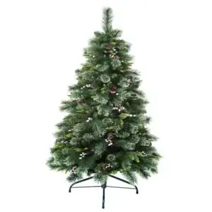 FEERIC LIGHTS & CHRISTMAS Sapin de Noël artificiel Vert Pommes de pin et Baies rouges H 150 cm pas cher