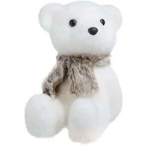 Comparateur de prix : FÉÉRIC LIGHTS AND CHRISTMAS Créateur d'intérieur - Statuette Déco Ours Assis Polaire 19cm Blanc