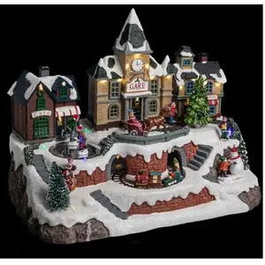 Comparateur de prix : FEERIC LIGHT & CHRISTMAS Village de Noël lumineux, animé et musical  La gare et son train
