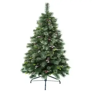 Féérie Lights & Christmas Sapin de Noël artificiel Vert Pommes de pin et Baies rouges H 180 cm