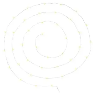 Comparateur de prix : Guirlande lumineuse 40 Micro-Led - Argenté/blanc chaud - Atmosphera