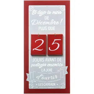 Comparateur de prix : FÉÉRIC LIGHTS AND CHRISTMAS Calendrier de l'Avent en bois à suspendre Jeanne