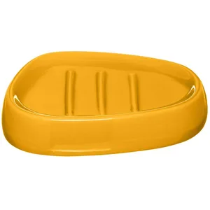 Comparateur de prix : Five - Porte savon moutarde Silk L, 12 x P, 9,5 x H, 2,5 cm Moutarde