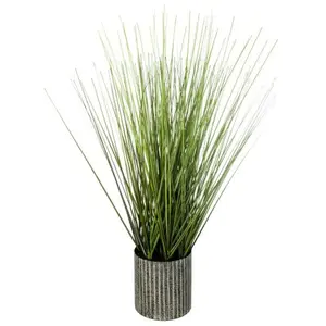 Comparateur de prix : Herbe artificielle pot en métal H45cm Atmosphera Créateur D'intérieur