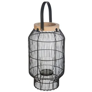 Comparateur de prix : Atmosphera Créateur D'intérieur - Lanterne tige métal noir H32cm