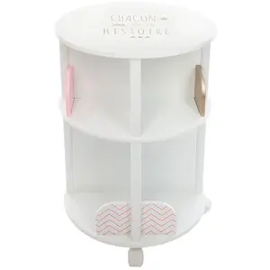 Comparateur de prix : Atmosphera Créateur D'intérieur - Bibliothèque enfant ronde rose H59cm