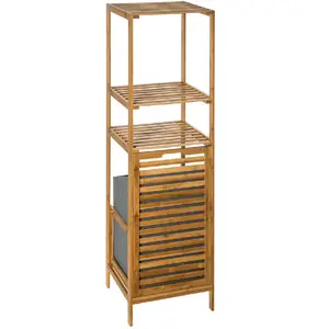 Comparateur de prix : 5five - étagère colonne avec panier à linge "mix n modul" bambou
