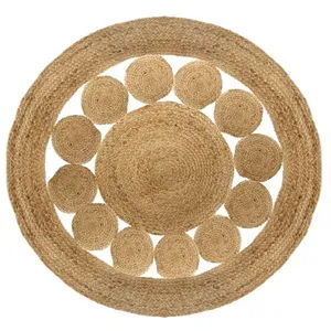 Tapis ajouré en jute D120 cm - Beige - Atmosphera createur d'interieur
