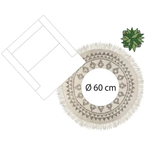 Atmosphera Créateur D'intérieur - Tapis Etnik noir et blanc D120cm pas cher