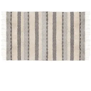 Atmosphera Créateur D'intérieur - Tapis 90x150 cm coton à franges Atmosphera