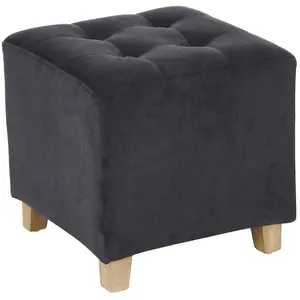 AC-DÉCO Atmosphera Créateur D'intérieur - Pouf Léandre effet velours grisVendu parcarrefour
