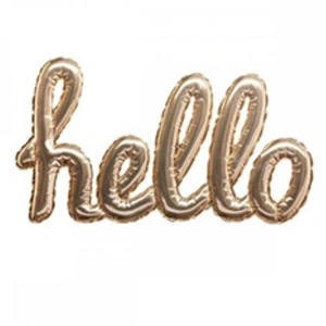 Mycrazystuff Sticker Ballon Hello 22x40cm Or pas cher