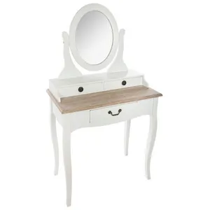 Coiffeuse "Chrysa" blanche - Blanc - Atmosphera createur d'interieur pas cher