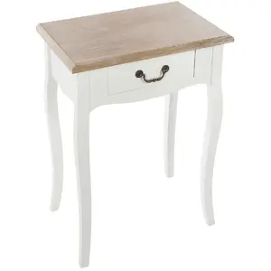Comparateur de prix : AC-DÉCO Table de chevet - Chrysa - L 47 x l 30 x H 65 cm - Blanc