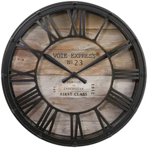 Comparateur de prix : Atmosphera Créateur D'intérieur - Horloge vintage Ezio en bois D39cm