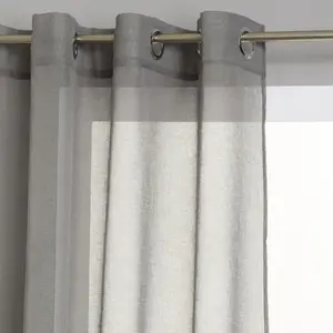 Comparateur de prix : Paris Prix voilage etamine - 140 x 240 cm - gris