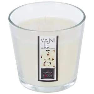 Atmosphera Bougie parfumée - JJA - Vanille - 500g - 3 mèches - 40h de durée pas cher