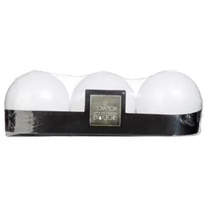 Atmosphera Créateur D'intérieur - Bougie boule rustique Many blanc 88g
