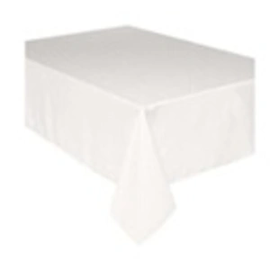 Ac-Deco Nappe jacquard motifs carrés - 140 x 240 cm - Blanc