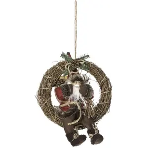 Comparateur de prix : Fééric Lights And Christmas - Couronne de Noël en bois Terre sauvage