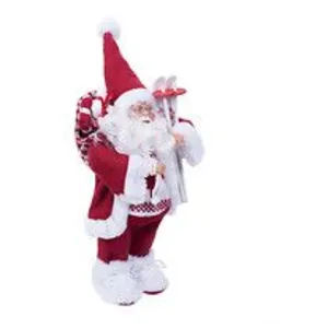 Comparateur de prix : Père Noël traditionnel en Habit rouge et blanc h 30 cm - Feeric Christmas