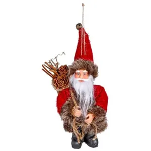 Comparateur de prix : Feeric Lights & Christmas Sujet de Noël Santa "Vintage" 13cm Rouge