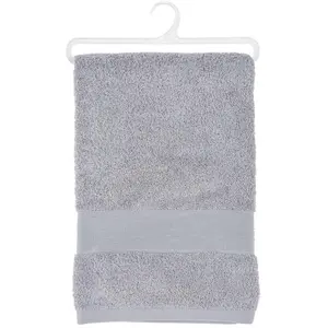 Drap de bain Essentiel coton gris taupe 100x150cm Atmosphera Créateur D'intérieur pas cher