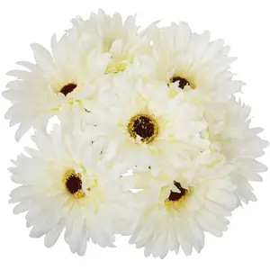 Comparateur de prix : Bouquet de 7 fleurs Gerbera de 26cm - Rouge - Fleurs artificielles