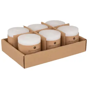Atmosphera Créateur D'intérieur - Bougie rustique Olia blanc 220g