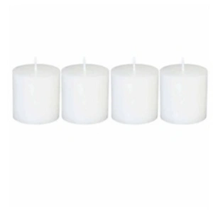 Comparateur de prix : Atmosphera Comptoir de la Bougie - Lot de 4 Bougies Votives Rustic 4,5cm Blanc