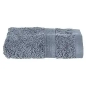 Atmosphera Créateur D'intérieur - Serviette invité Essentiel coton gris 30x50cm pas cher