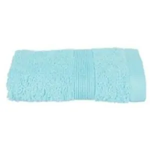 Atmosphera Serviette de toilette en coton - 30 x 50 cm - Bleu Turquoise pas cher