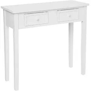 Atmosphera Console Traditionnelle En Bois Charme - L. 80 X H. 76 Cm - Blanc pas cher