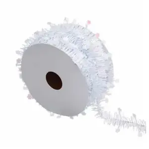 Feeric Light & Christmas Deco sapin Guirlande en rouleau fines avec étoiles 3 m Blanc pas cher