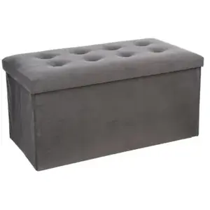 Comparateur de prix : ATMOSPHERA CREATEUR D'INTERIEUR Créateur d'intérieur - Banquette Pliable Velours Lysandre 76cm Gris