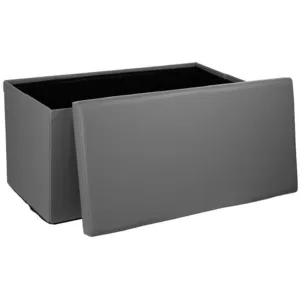 Comparateur de prix : Atmosphera Banquette Coffre Pliable Loft - L. 76 X H. 37,5 Cm - Gris