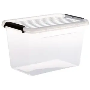 Comparateur de prix : Five Boîte de rangement en plastique transparent avec roulettes Clip N' Box 6,5 L